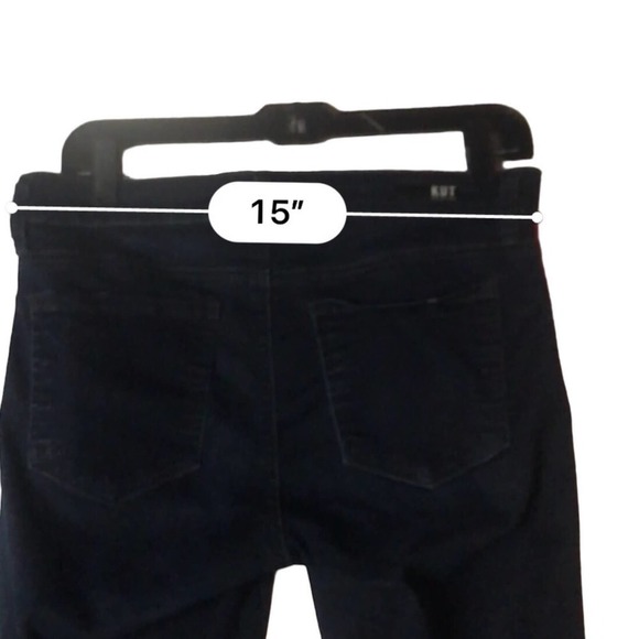 Kut Connie Medium Blue with Red Side Stripe Skinny Ankle Jeans Size 6 - Picture 6 of 16